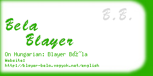 bela blayer business card